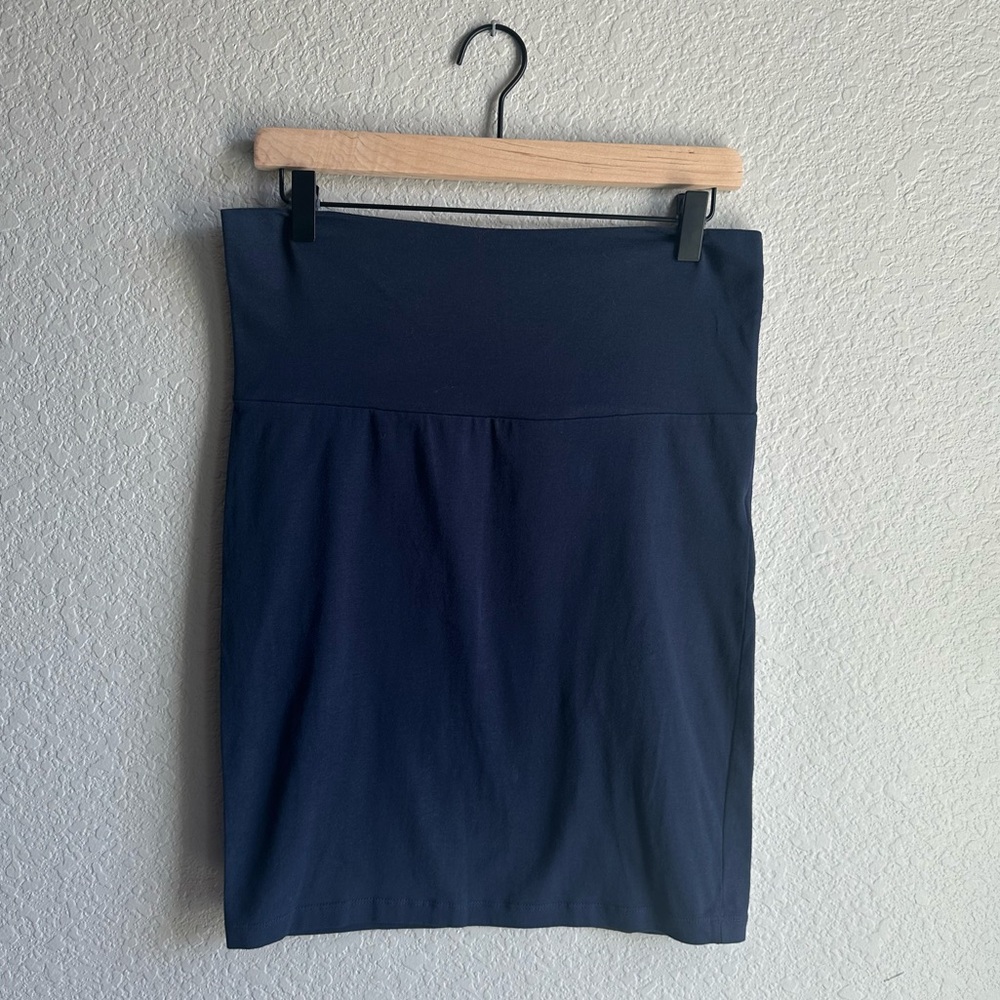 💙F21 Navy Classic Fold-Over Pencil Skirt